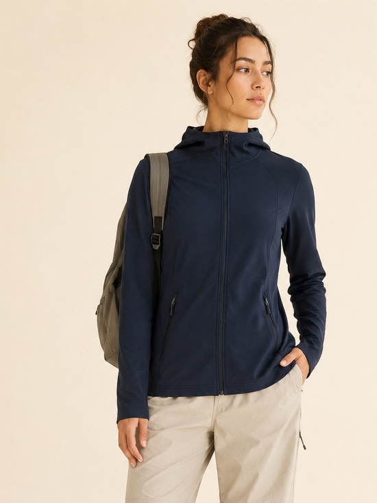 lululemon athletica Tops - Lululemon Technical Hooded Running Jacket Reflective Navy Sz S